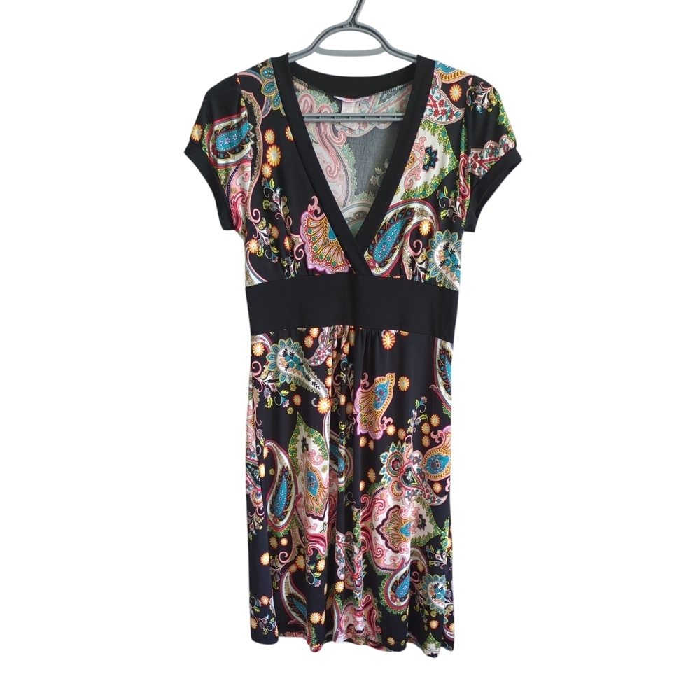Lipstick Y2K Vintage Paisley Empire Waist Dress Size Large
